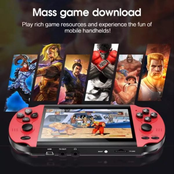X7 plus handheld game console 5.1 inch screen, in-built 15,000 games, support TV output, supports music playing,video playing,e-book,stopwatch - Image 5