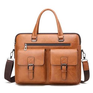 Document transportation friendly Double pockets  laptop bags