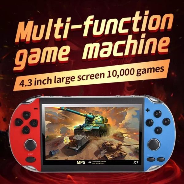 X7 plus handheld game console 5.1 inch screen, in-built 15,000 games, support TV output, supports music playing,video playing,e-book,stopwatch - Image 4