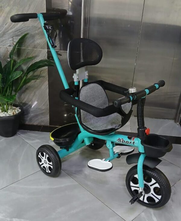 Push tricycle with detachable handle