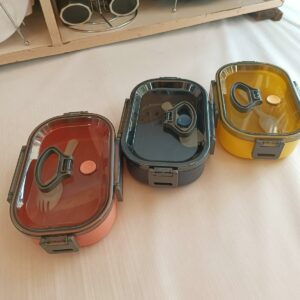 Airtight Lock Lunch Box/Snack Box with Carry Handle for Kids and Adults