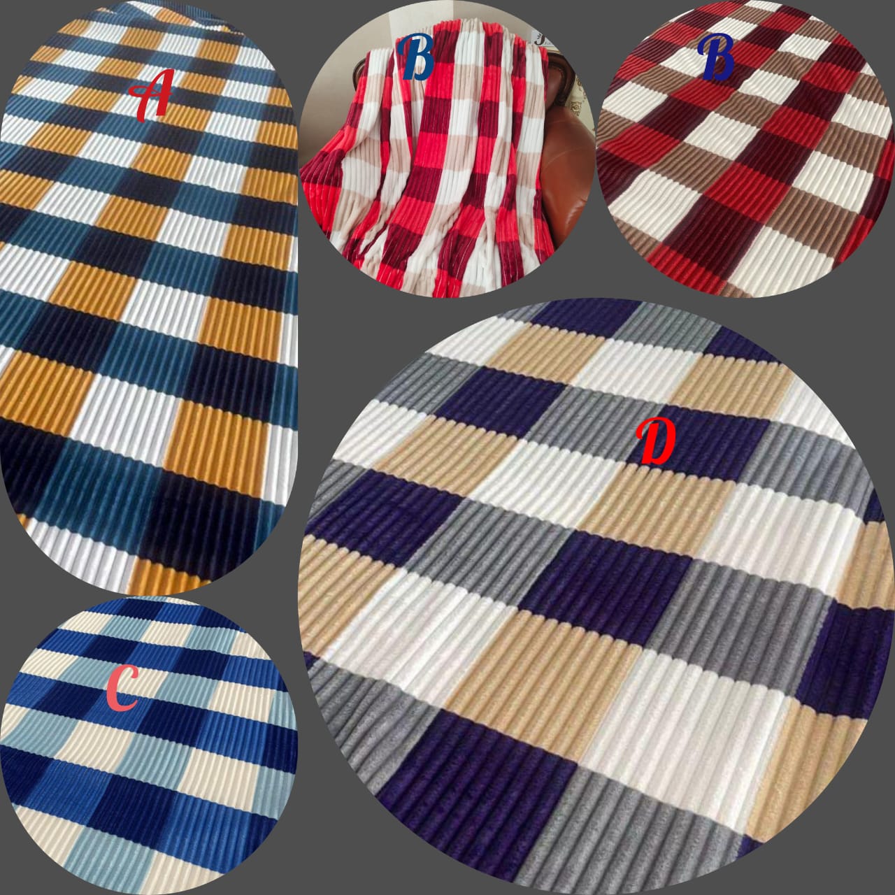 6*6 Warm,Soft Multicolor Velvet Fleece Throw Blanket