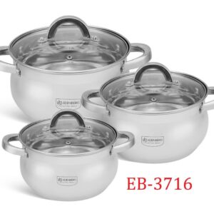 6pc Edenburg Stainless Steel Cookware