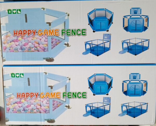 Games fence with balls