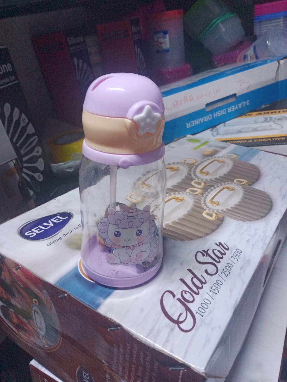 720ml kids non breakable water bottle, blue