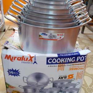 14 pieces miralux stainless sufuria cookware set