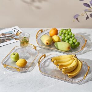 Acrylic 3pc Serving Tray Set