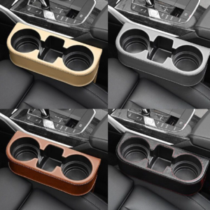 Car Cup Holder with Phone Holder & double Side Holders with high Quality Leather Cover