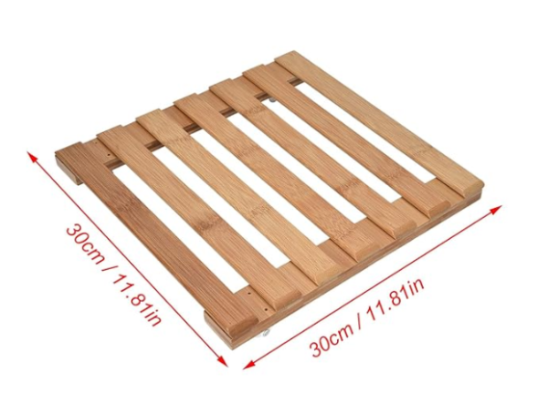 Bamboo Plant Stand with Wheels - Image 4