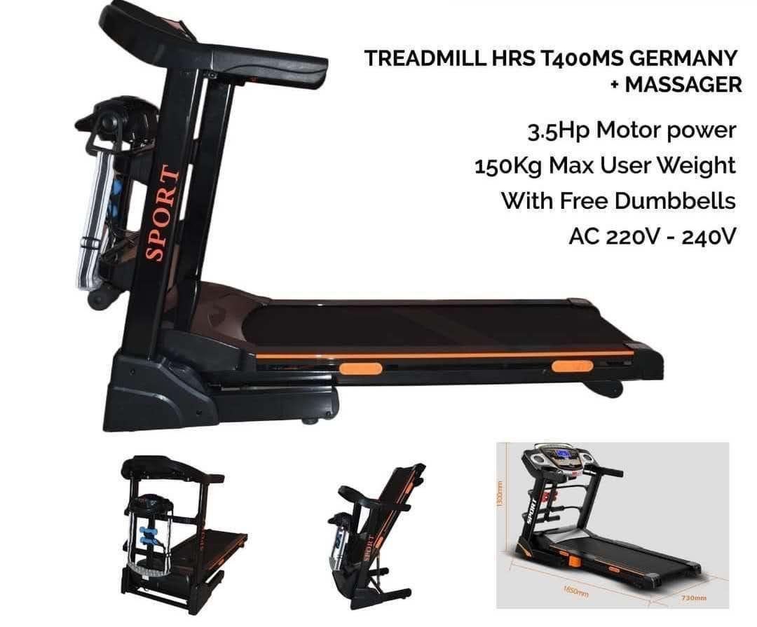 Sports TREADMILL HRS T400MS GERMANY + MASSAGE BELT