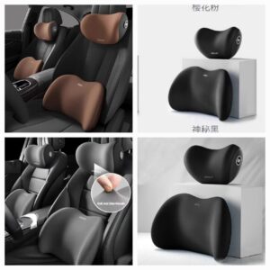 Car Headrest & Lumbar Support Memory Foam