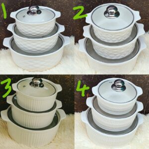 High quality 3in1  ceramic Soup Pots