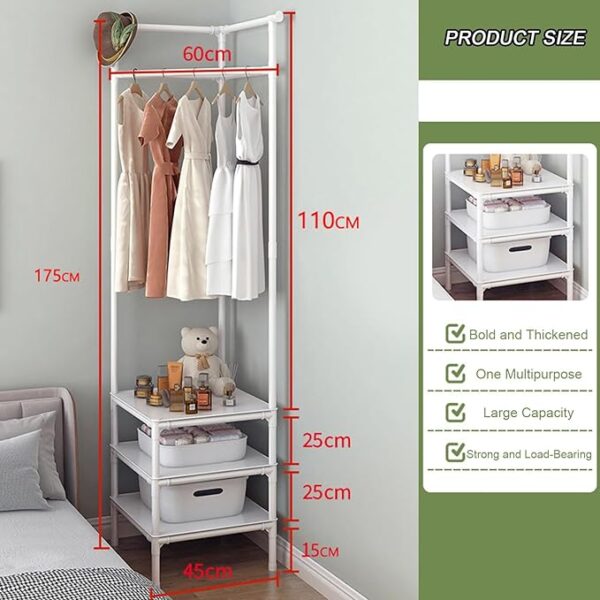 Free Standing Metal Coat Rack Stand - Image 2