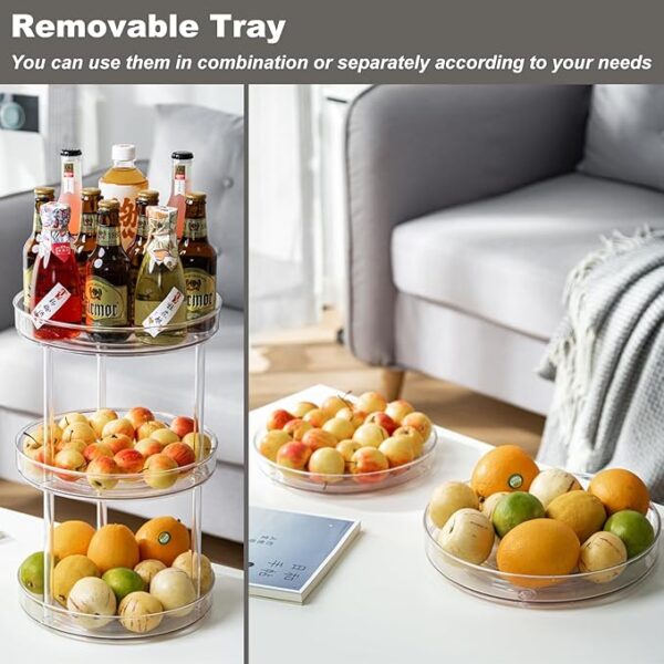 3 Tier Lazy Susan Organizer Rack - Image 2