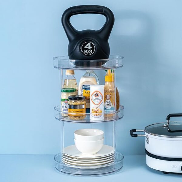 3 Tier Lazy Susan Organizer Rack - Image 4