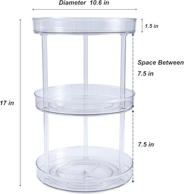 3 Tier Lazy Susan Organizer Rack - Image 5
