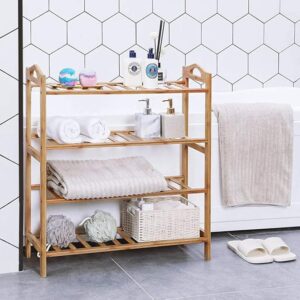 4-Tier Bamboo Rack / Shoe Rack / Bathroom Rack