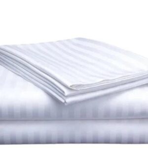 Stripped white bedsheets   6pc